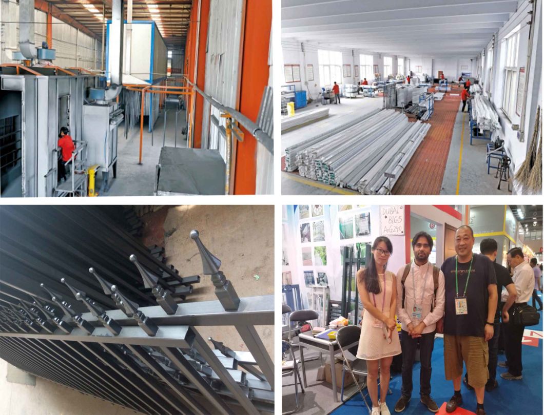 Elegante y simple riel de hierro forjado galvanizado en caliente