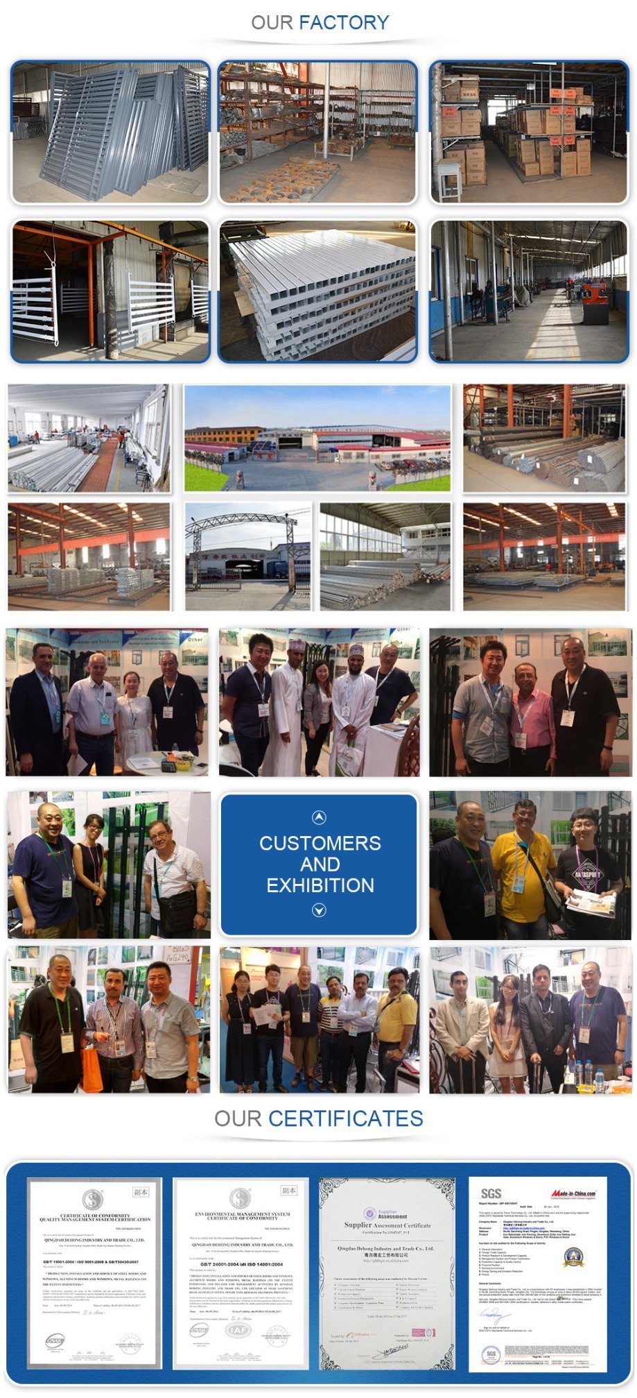 Valla de seguridad de balc&oacute;n de acero galvanizado / barandilla decorativa de balc&oacute;n de hierro forjado