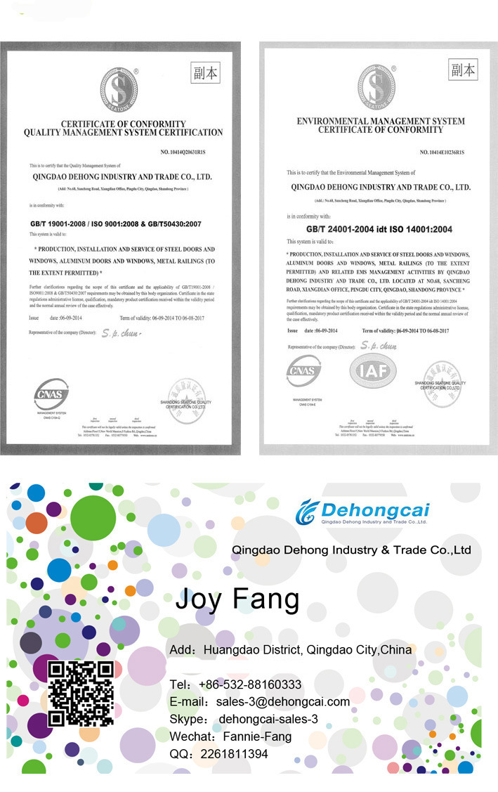 Valla de hierro forjado concisa de seguridad residencial decorativa (dhfence-27)