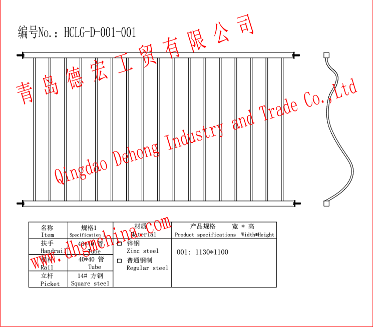 Nuevo dise&ntilde;o hermoso cerca decorativa del balc&oacute;n en venta