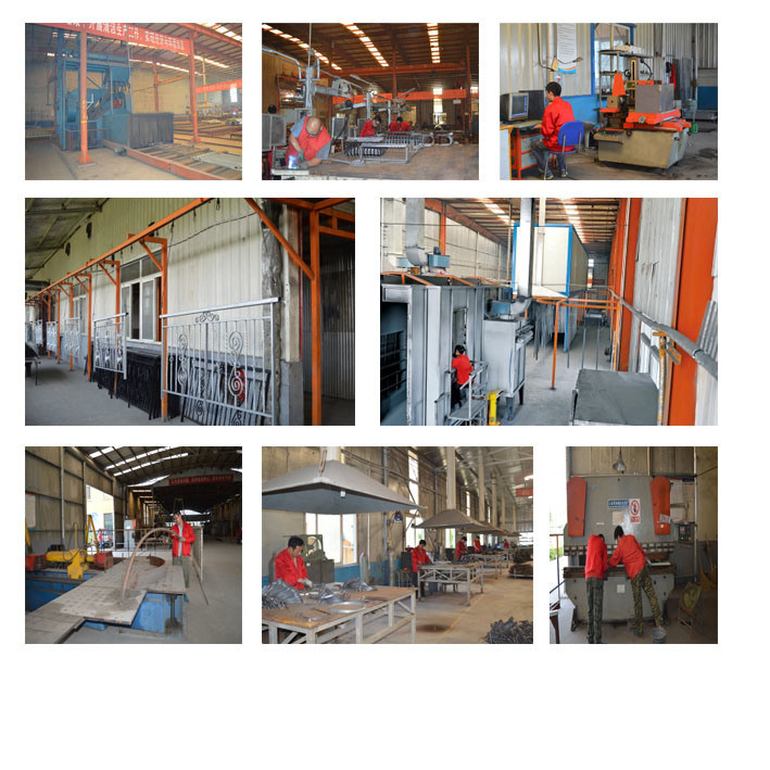 Puerta de entrada decorativa de hierro forjado de alta calidad