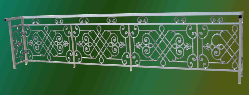 Valla decorativa moderna de hierro forjado (dhwallfence-12)