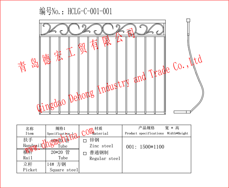 Barandilla de balc&oacute;n de hierro forjado hermosa venta caliente popular para la venta