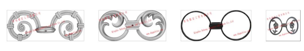 Accesorio decorativo de valla de hierro forjado o aluminio Flor parte