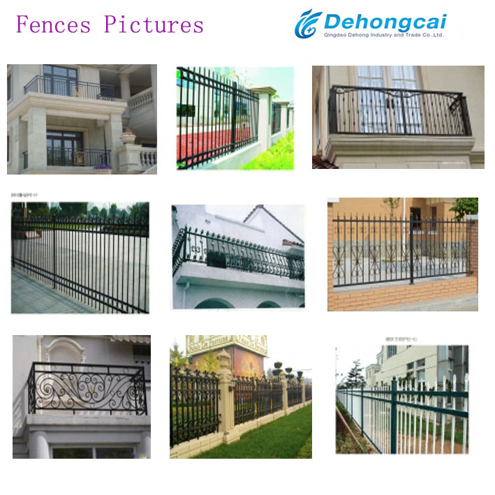 Valla de hierro forjado concisa de seguridad residencial decorativa (dhfence-27)